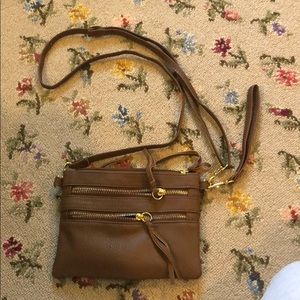 Brown cross body bag